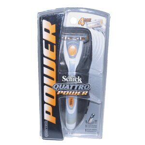 Vintage SCHICK Quattro Power battery operated electric shaver razor NEW 2005